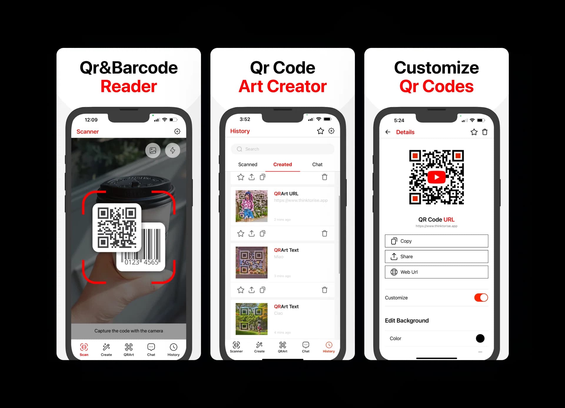 QR Code Scanner & Generator App Screenshot